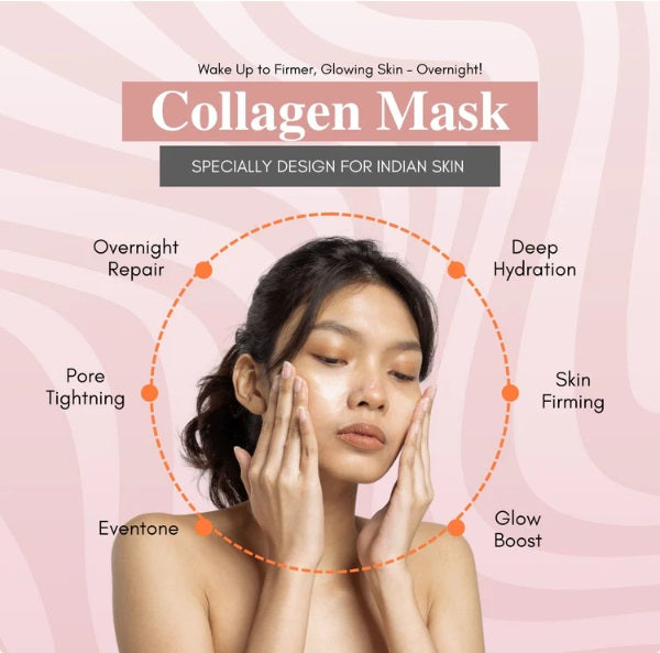 Glowing Skin 💥 Korean Collagen Night Peel-Off Mask ✔